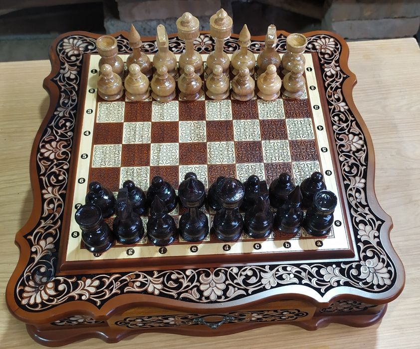 Shaxmat шахмат 50x 50 sm yonĝoq yoĝochdan yasalgan
