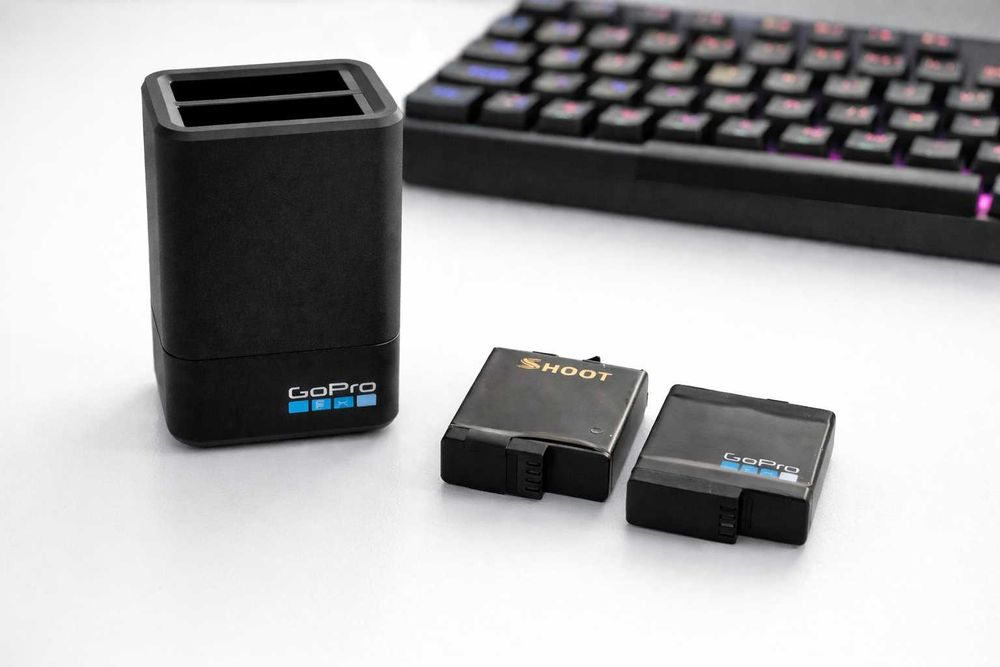 Incarcator dublu GoPro + 2 baterii