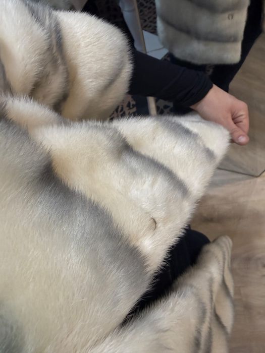 Норковая шуба, беж
