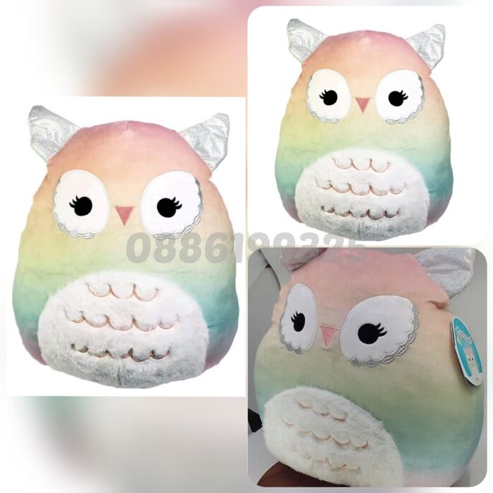 Голяма плюшена играчка Скуиши, Плюшена играчка Възглавница/ Пуф Емоджи