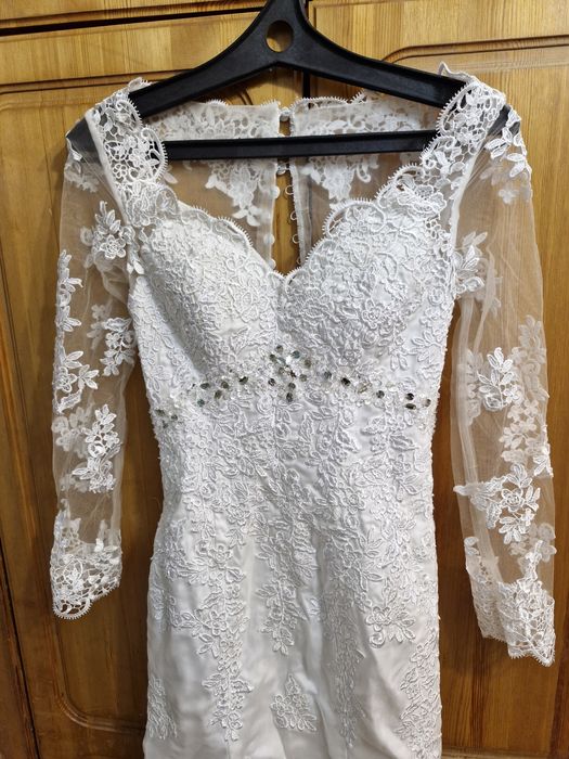 Платье свадебное рыбка со шлейфом