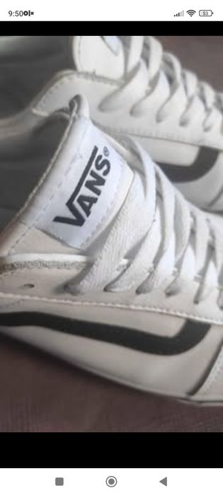 Ванс кецове, бели, естествена кожа 41 номер Vans real leather EU 41