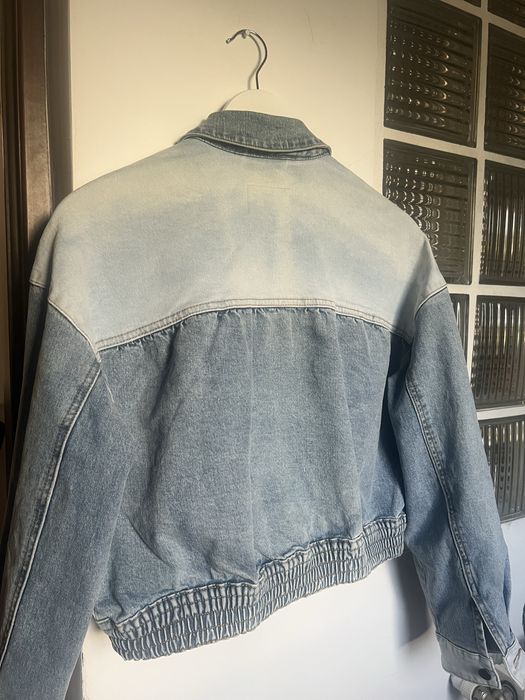 Geaca de blugi crop OBJECT denim mărimea S premium 80’s model