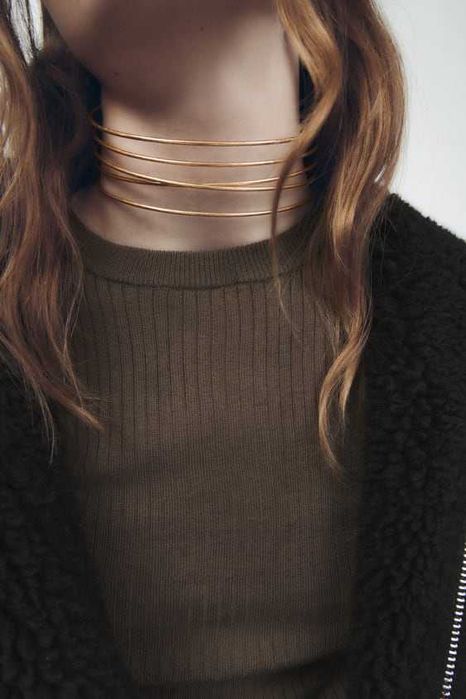 choker zara metalic