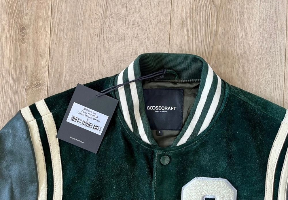 Jacheta piele verde Goosecraft S