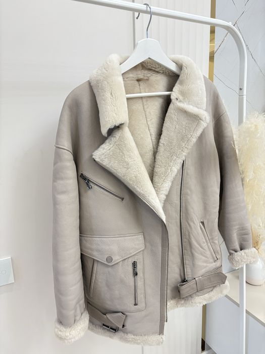 Натуральная дублёнка авиатор