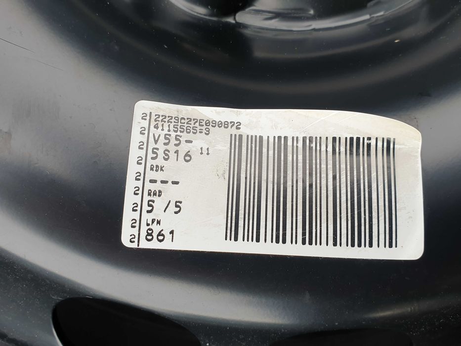 Нова оригинална джанта с нова гума 16",5х112,ЕТ42,ф 57.1 за Фолксваген