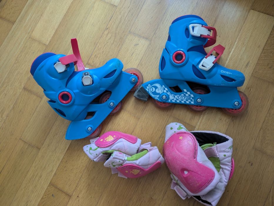 Role Oxelo 26+28 cu protectii+casca