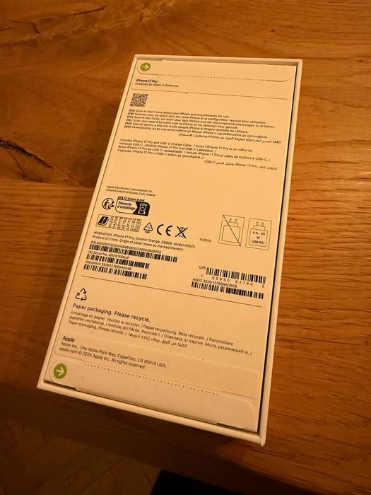 Iphone 17 Pro, Cosmic Orange, 256GB Model 3523. NOU SIGILAT