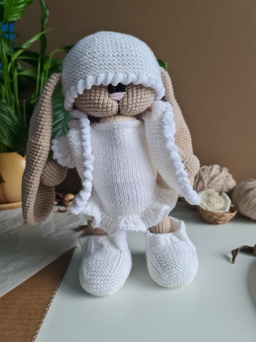 Амигуруми плетени играчки коте/зайче