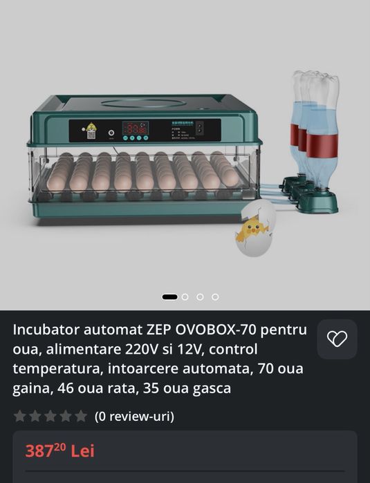 Incubator ovobox 70