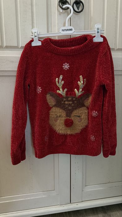 Свитер новогодний на девочку