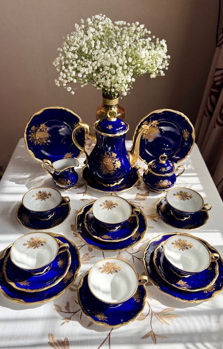 Эксклюзивный винтажный чайный сервиз Edelstein Bavaria Maria Theresia.