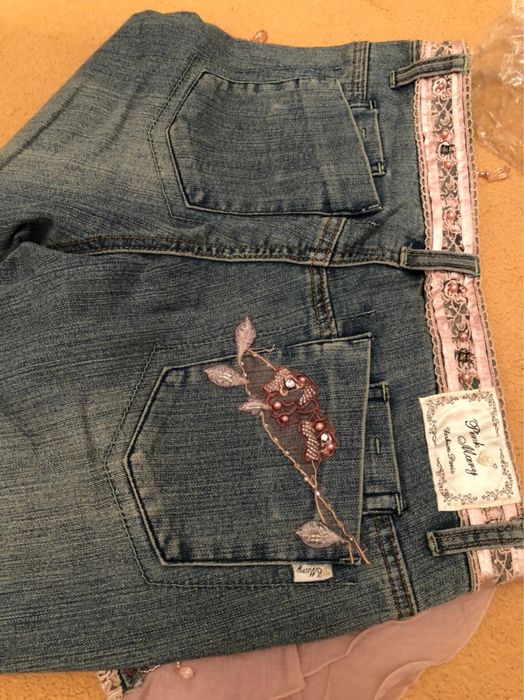 Джинсы бриджи 44