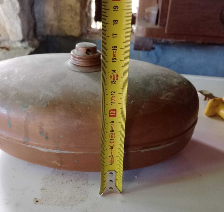 Plosca de cupru veche termofor 30 cm. lungime