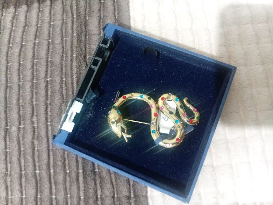 Оригинальная брошь Swarovski «Змея» (с коробкой и биркой)
