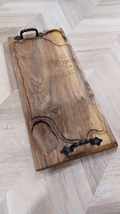 Дъска за рязане End Grain от орех и епоксидна смола