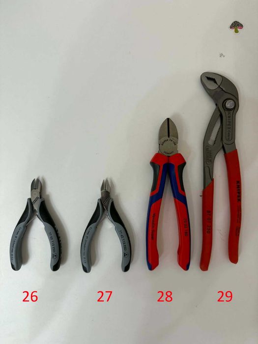Различни модели клещи KNIPEX