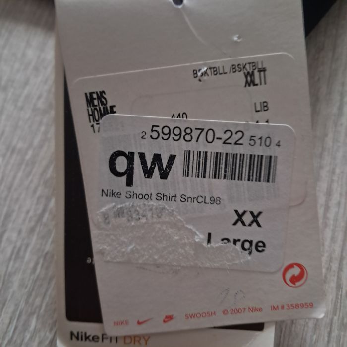 Мъжка тениска Nike Shoot Shirt, размери - XXLTT и XXXLTT.
