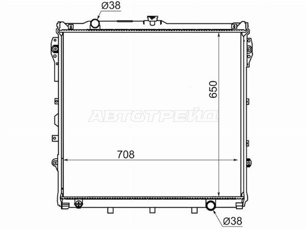 Радиатор охлаждения двигателя  Toyota Sequoia