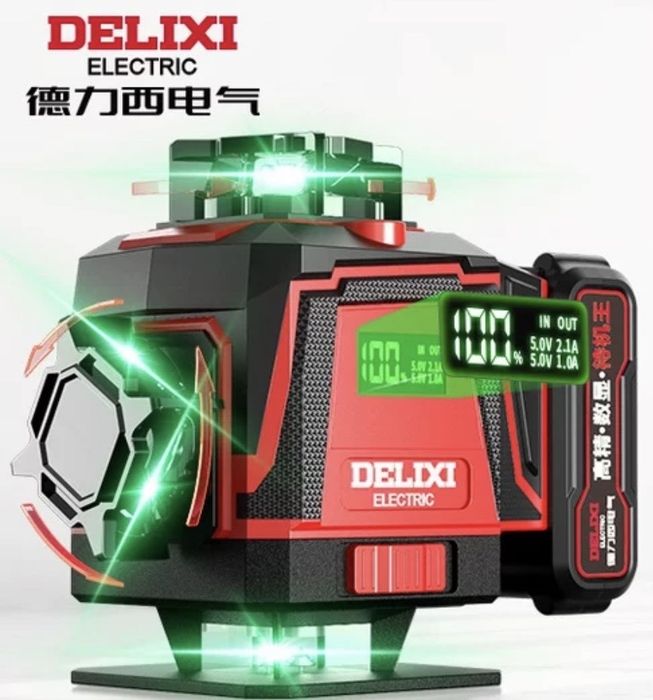 Лазерный уровень Оригинал Delixi 4d 16 лучей.