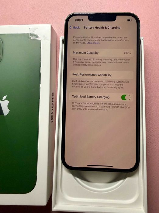 iPhone 13, 128Gb, Green, Cutie + accesorii