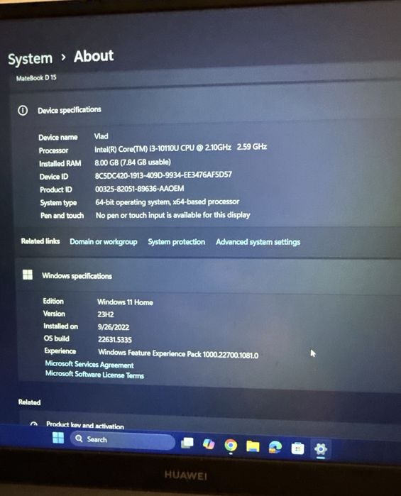 Laptop huawei Matebook