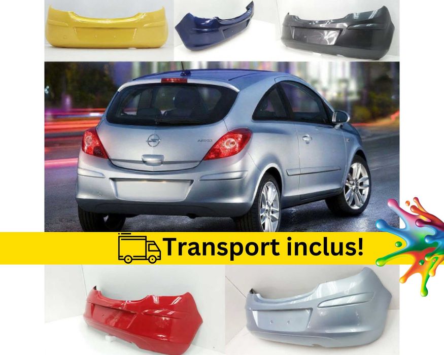 Bara spate Opel Corsa D 06-14 Negru Gri Albastru Alb Rosu Verde Galben