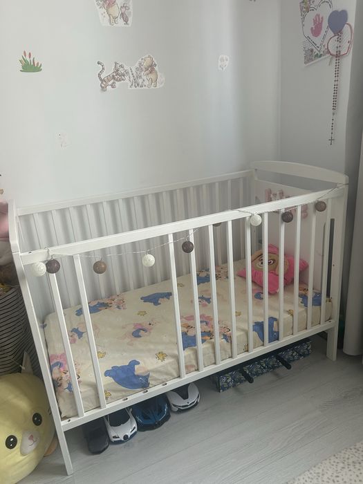 Pat bebelusi cu saltea bambus
