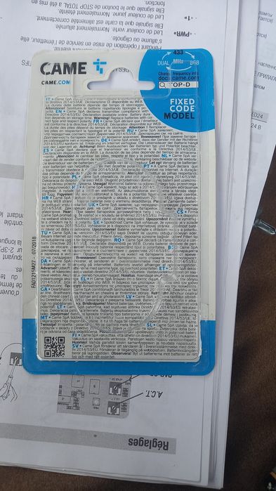 Telecomanda CAME TOP44RBN