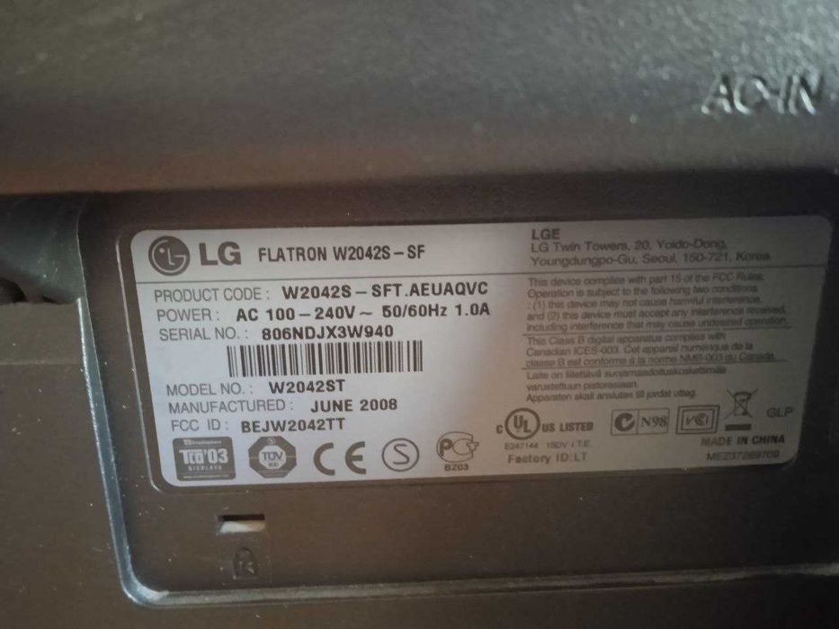 Монитор LG Flatron W2042S-SF