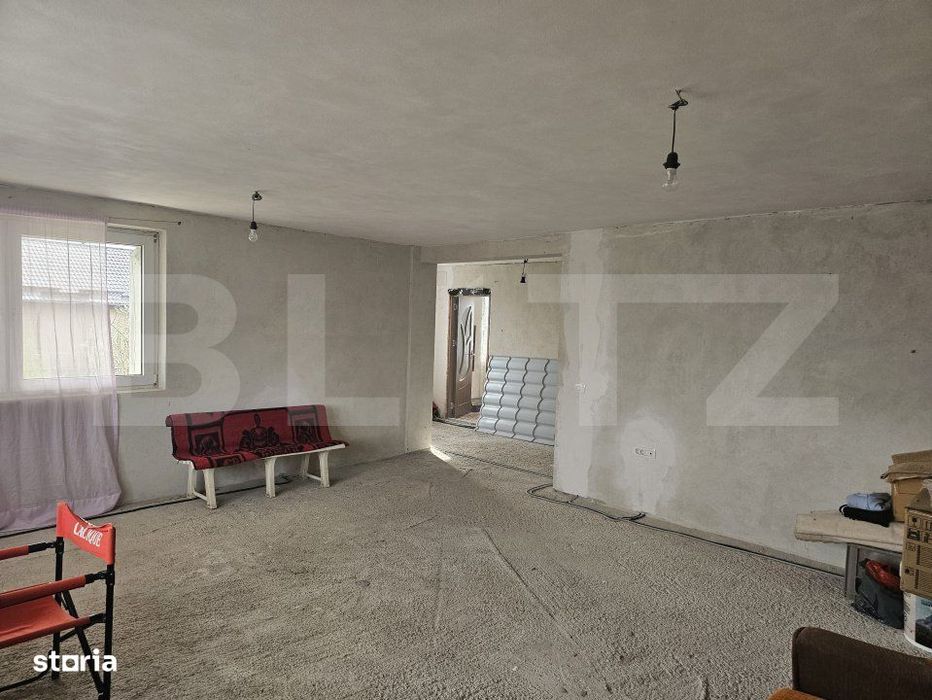 Casa la rosu/semifinisata, P+E, 139 mp utili, 523 mp teren, Bradesti