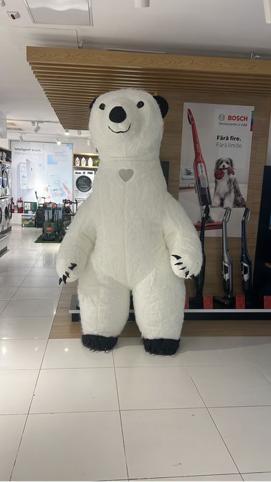 Mascota  urs gonflabil 2.60 h cu baterie si incarcator