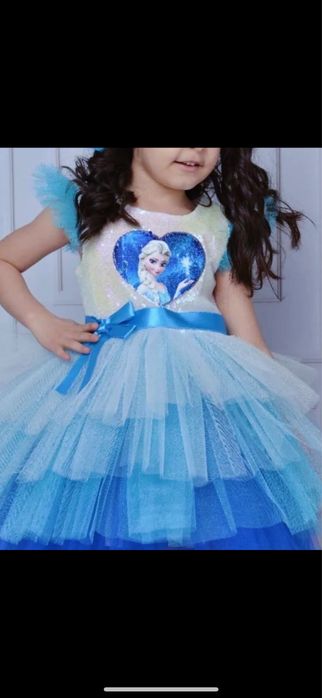 Платье Эльза, нарядное платье, детское платье