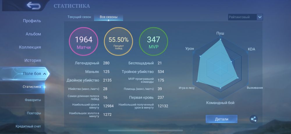 Аккаунт Mobile legends