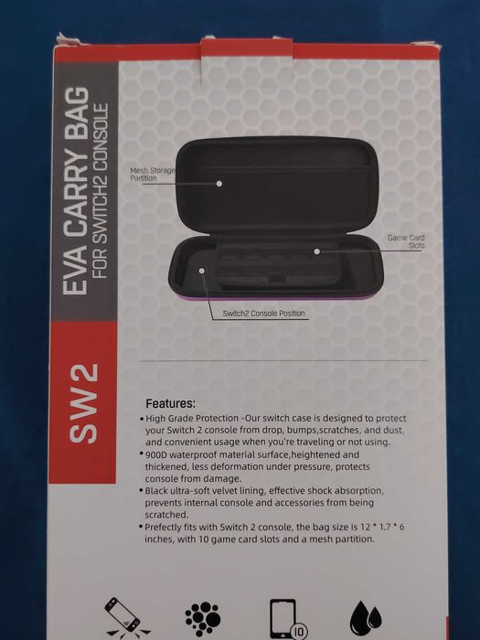 Husa pentru consola Nintendo Switch 2, noua în cutie.