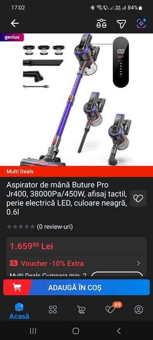 Aspirator fara fir Buture JR 400 NOU