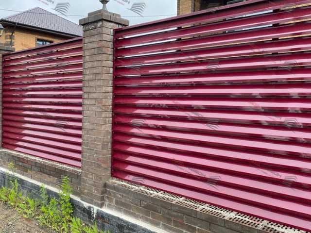 Забор жалюзи горизонтальный