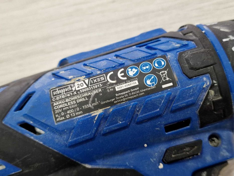 Винтоверт Scheppach C-DTB74/1-X + зарядно и батерия