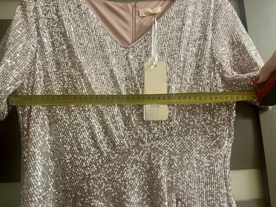 Rochie Ocazie Argintie -Marimea 48