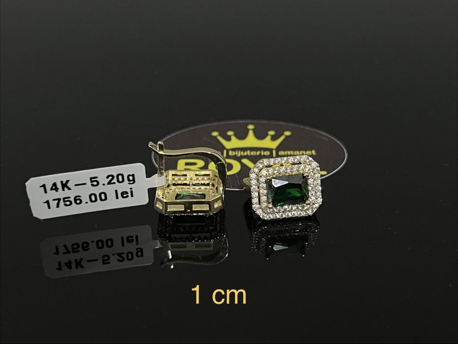 Bijuteria Royal CB: Cercei dama aur 14k 5,20gr