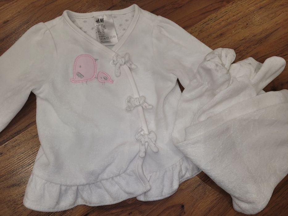 Бял комплект H&M, 4-6 месеца