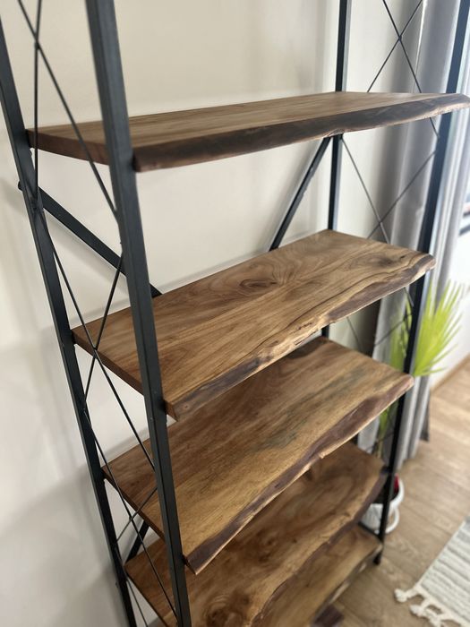 Етажерка от орех масив и метал