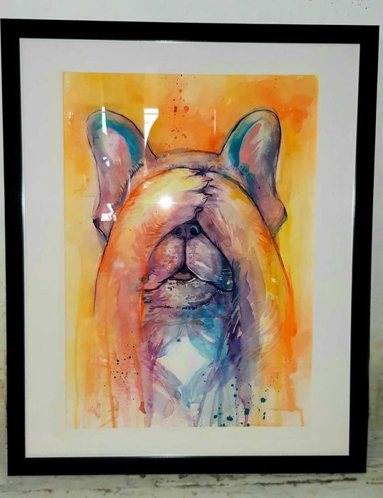 Оригинален авторски акварвелен портрет на хора и животни