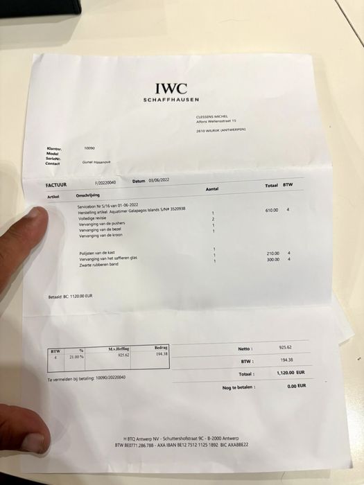 IWC Aquatimer Chronograph Galapagos IW376705 - Пълен Комплект / Официален Сервиз + Допълнителна червена каишка (€200)
