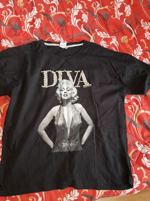 Tricou dama XL perle atașate