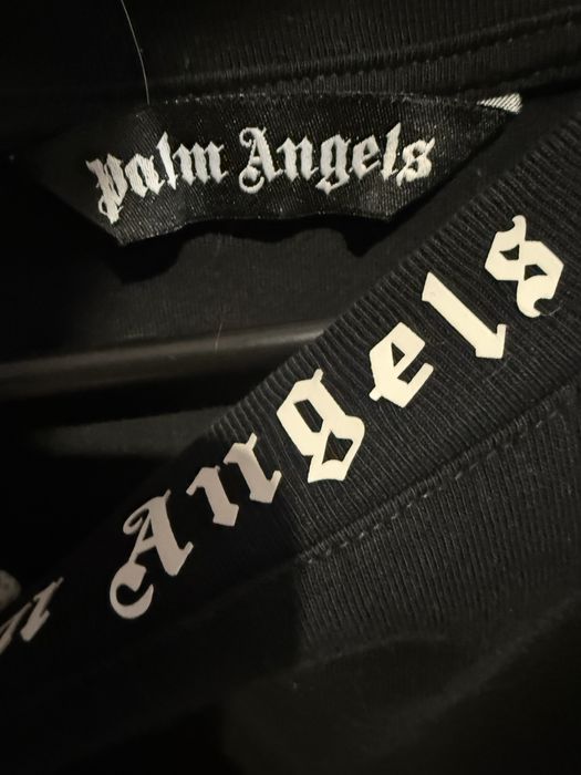 Черна овърсайз тениска Palm Angels с лого на яката – размер M
