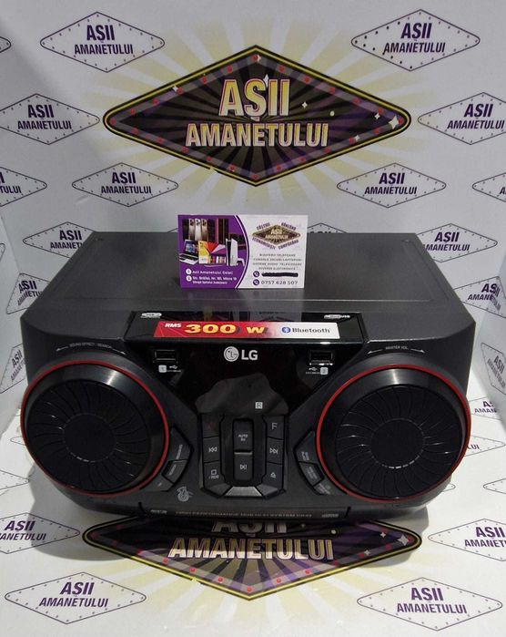 Asii Amanetului - Sistem Audio Mini Hi-Fi LG CK43, LG XBoom 300W, Bluetooth, USB, CD