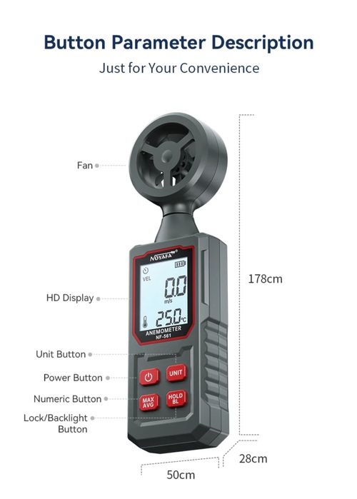 NF-561 с измерением скорости ветра и температуры