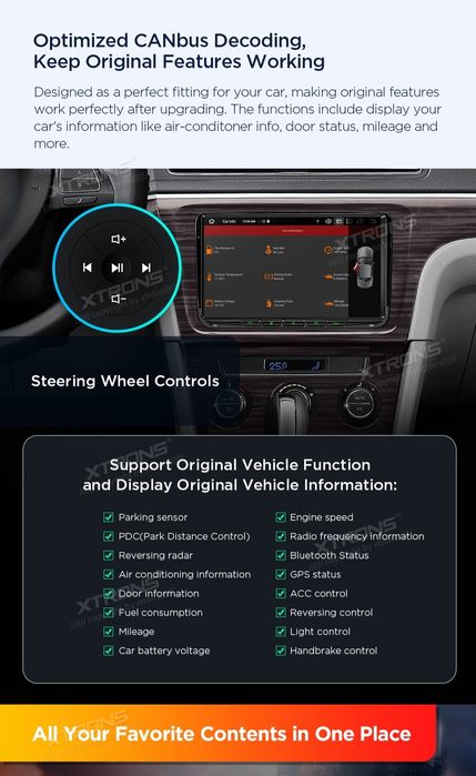 Navigatie Xtrons Android 4gb ram VW Golf Passat Skoda Seat noua sigila